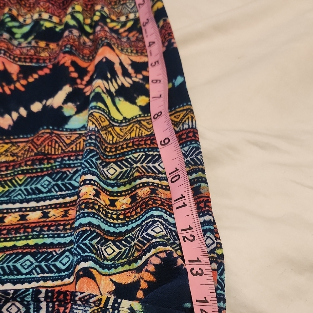 Aqua Multicolor Pattern Flutter Sleeve Maxi Sundress - Picture 10 of 11